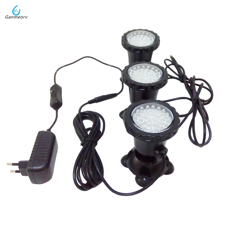 3 in 1 LED Underwater Spotlight Lamp 7 Colors Changing Waterproof Spot Light for Garden Fountain Fish Tank Pool Pond Aquarium