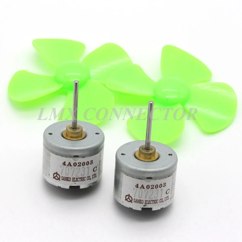 6PCS 310 Motor 22.5mm Long Axis with 80mm Blade 1.5-6V 7000RPM 0.02A 6V