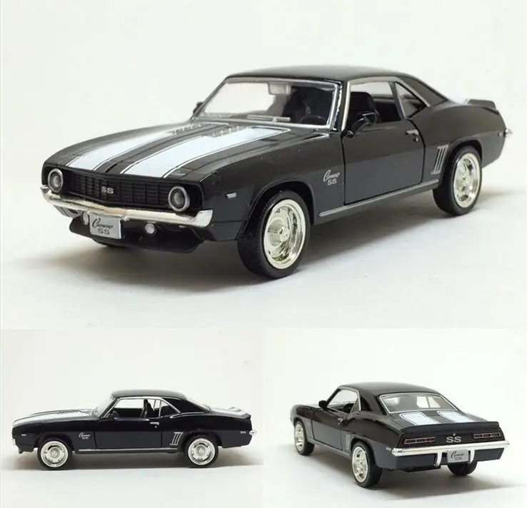 

High simulation Corvette 1969 classic car, 1:38 Alloy pull back car model, 2 open doors, diecast vehide toys,Free Shipping