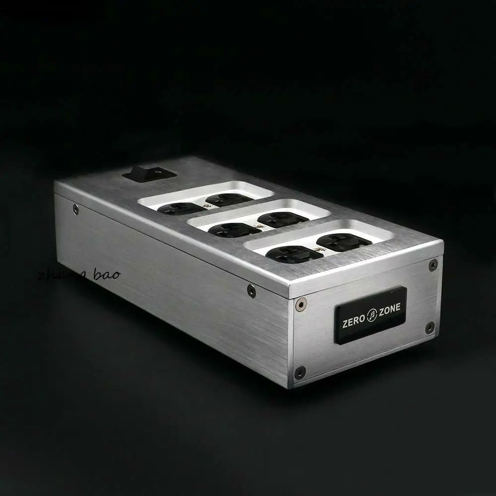 HIFI Aluminum gold-plated phosphor copper US standard power Distributor 6 seats Power supply array socket