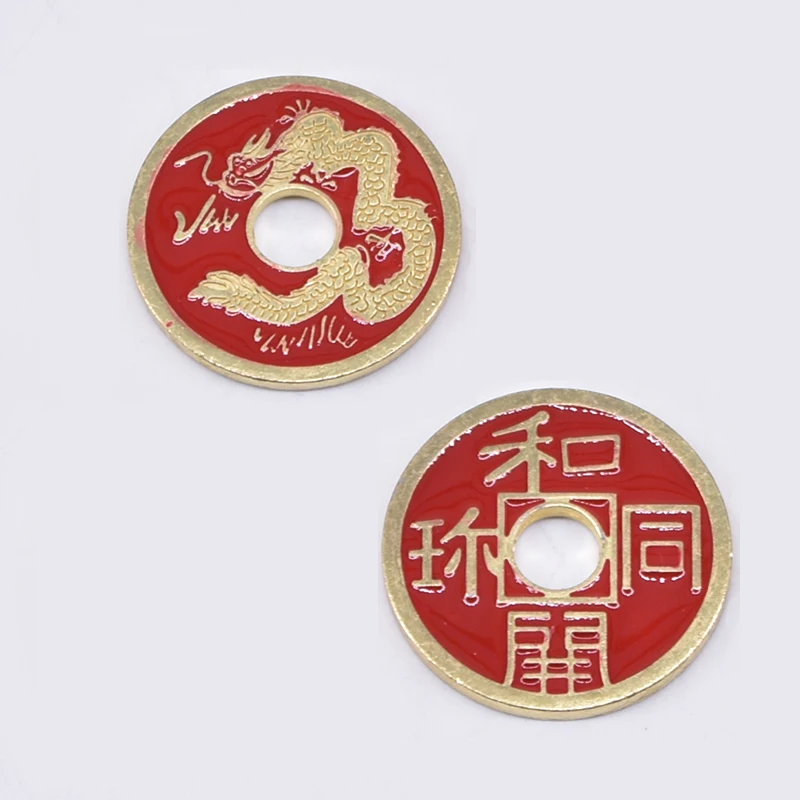 1pc中国古代コイン (4色使用可能な) 手品クローズアップアクセサリーギミックイリュージョン表示され消えコインmagia