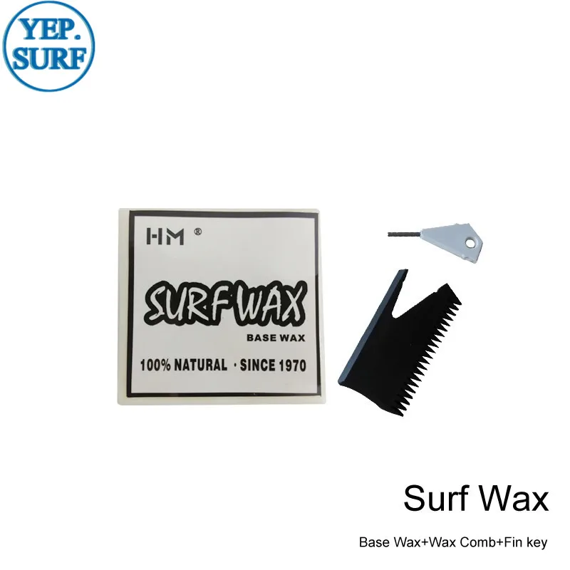 

Surf Board Cool Water Wax and Wax Comb and the Fin Key