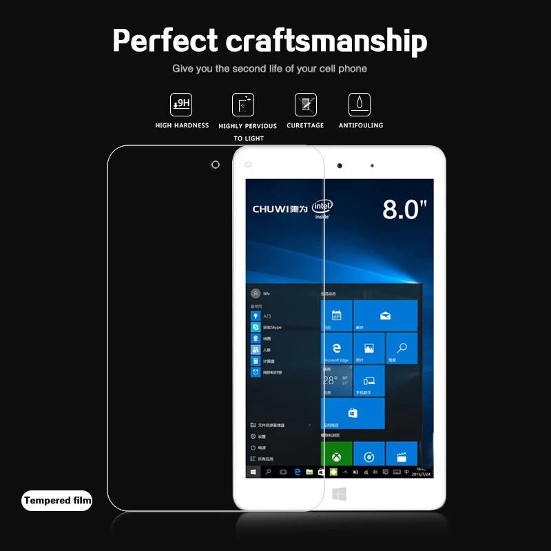 Premium tempered glass film For Chuwi hi8 pro/ vi8 plus 8.0