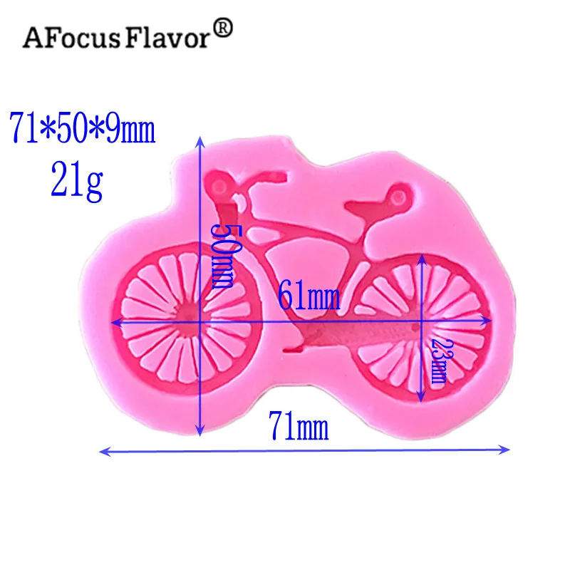 Bicycle Shape Fondant Cake Molds Candy Silicone Mold Biscuit Embossed Mould Cookie Decorating DIY Tools Kitchen Cookware