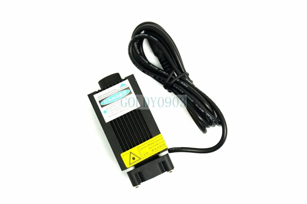 12V Power 405nm 200mw Ajustable Blue/Violet Dot Laser Module w/USPlug for Cutting