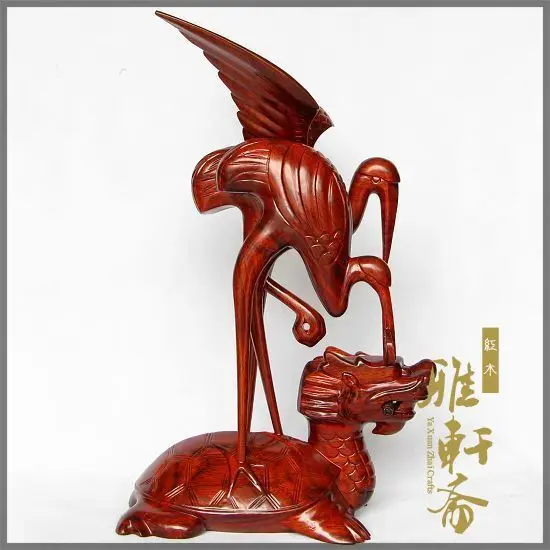 Zhai rosewood Carving Crafts Gallery Home Furnishing ornaments have solid wood dragon 36cm animal birthday gift