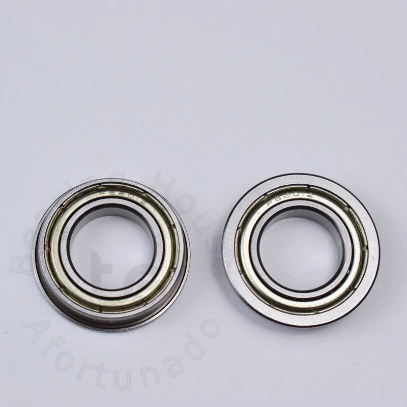 Flange Bearing 10pcs F6801ZZ 12*21(23)*5(mm) chrome steel Metal Sealed High speed Mechanical equipment parts