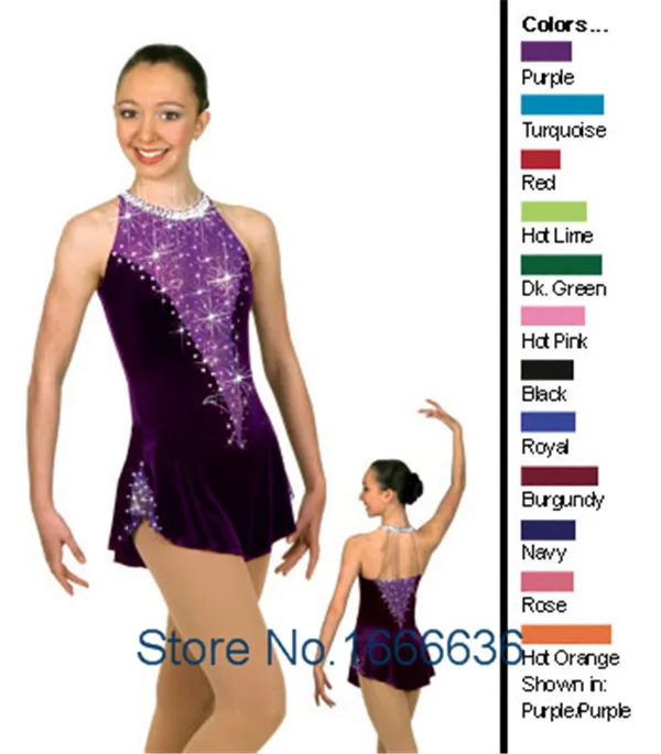 

Custom Figure Ice Skating Dresses For Girls With Spandex Graceful New Brand Figure Skating Competition Dress DR2711