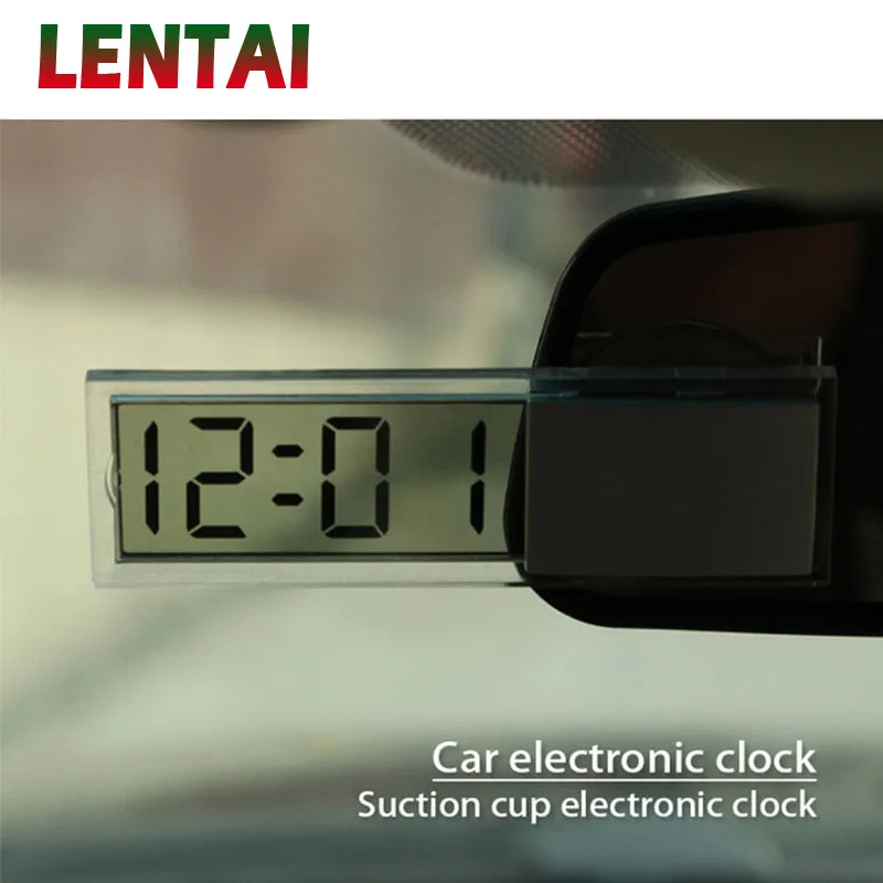 LENTAI For Opel astra h j g insignia vectra c corsa Chevrolet cruze captiva Abarth 1PC Car Clock Suction Cup LCD Display Digital