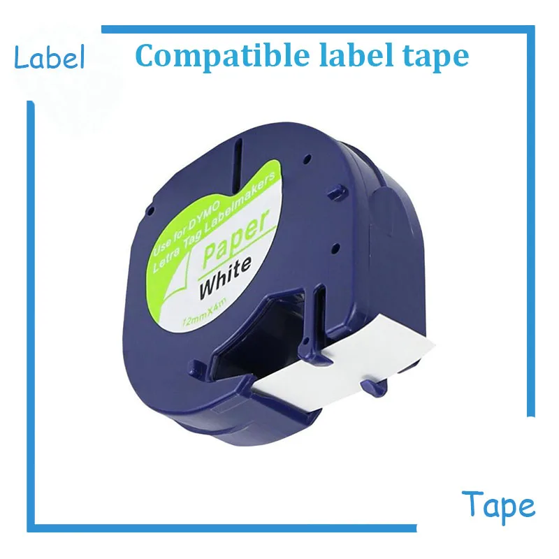 90 PK compatible DYMO LetraTag LT 91200 91220 91330 dymo letratag White Paper Label Tape Cartrige 12mmx4m for LT-H100