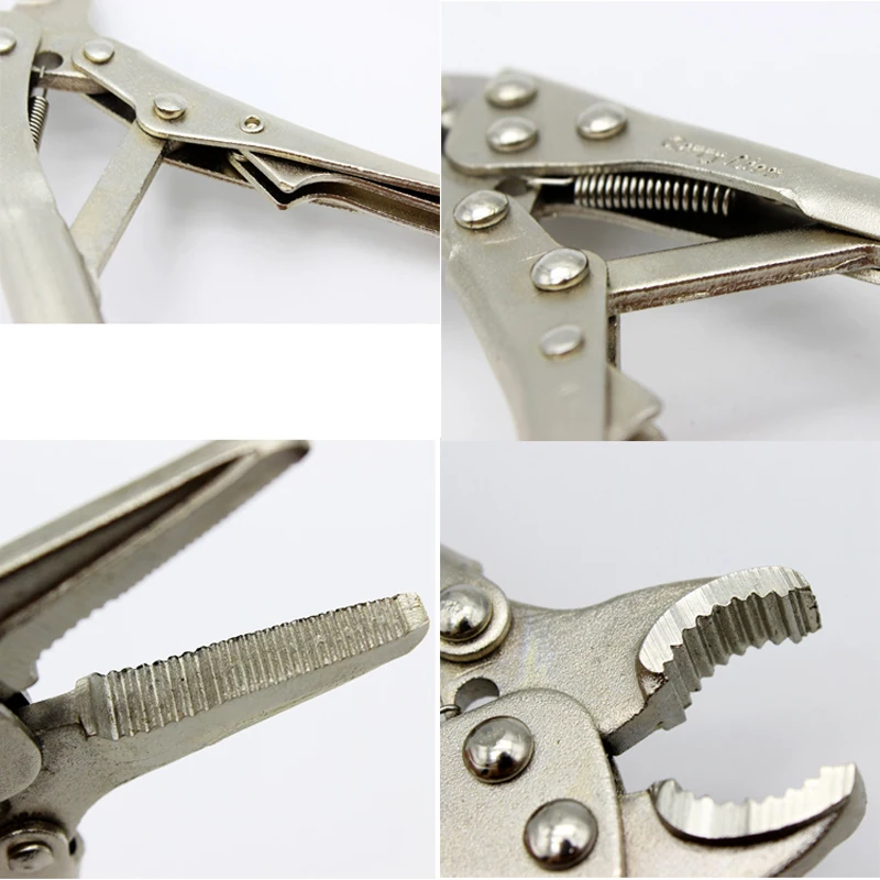 Imagem -04 - Conjunto Mini Vice Grip Estilo Alicate de Bloqueio Nariz Longo e Curva Mandíbula Braçadeira de Economia de Trabalho Ferramenta de Braçadeira de Soldagem Peças