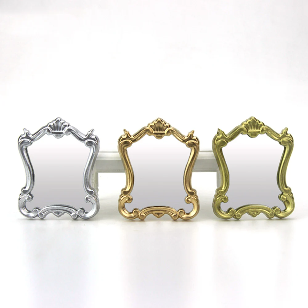 

1/12 Dollhouse Miniature Accessories Mini Resin Mirror Simulation Furniture Model Toy for Doll House Decoration