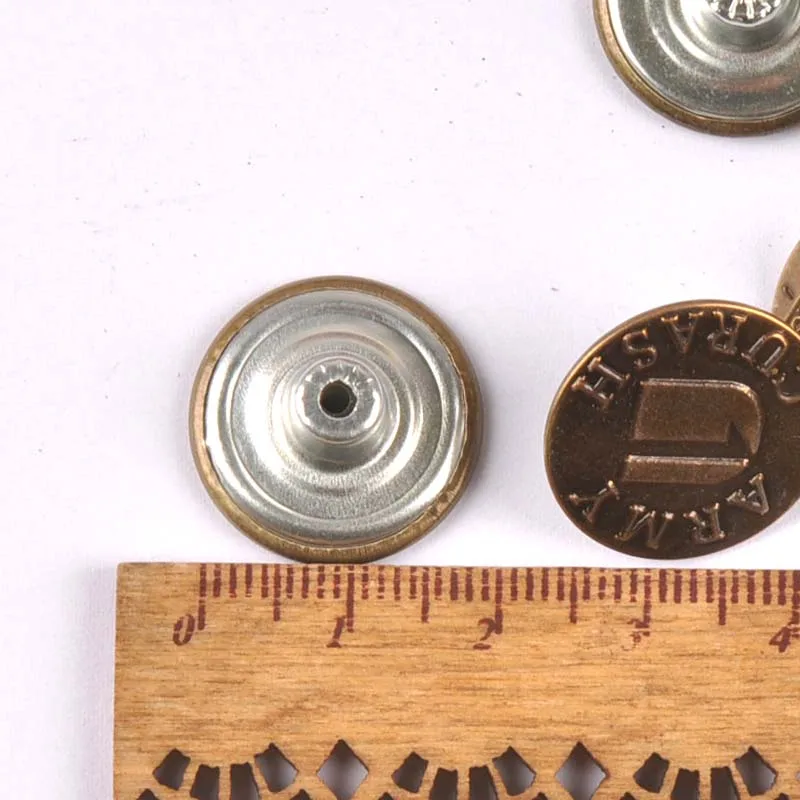 20Pcs/Set 17/20MM random mixed Metal Button High Quality bronze Jean Buttons Clothing sewing Accessories cp2173