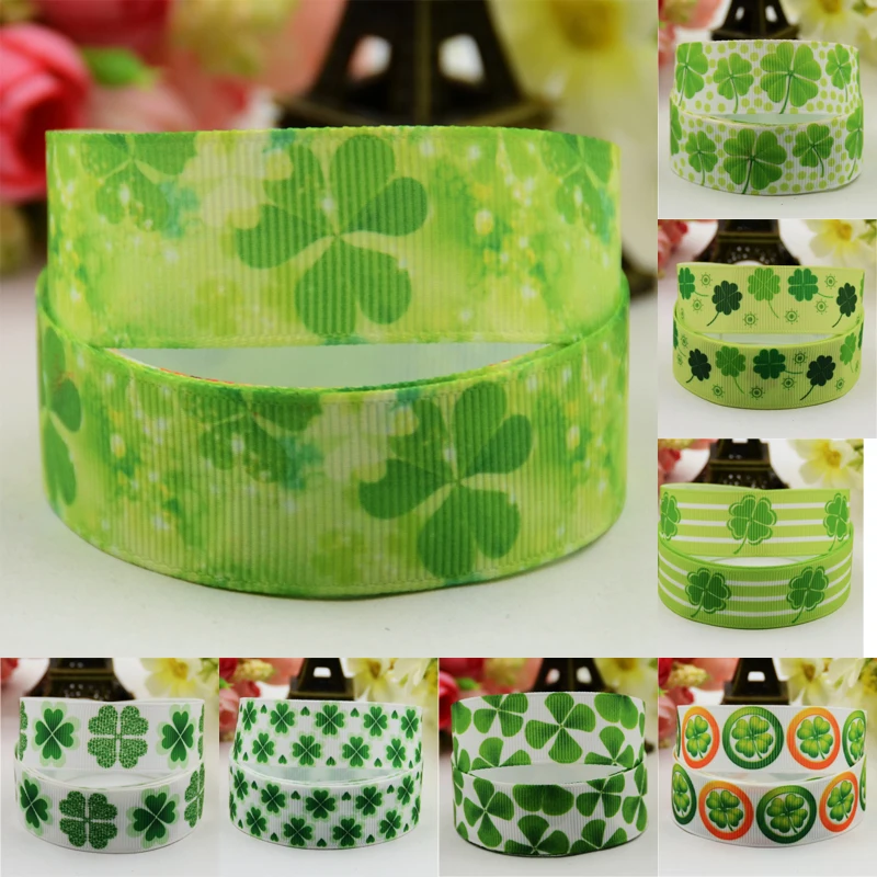 

7/8'' 22mm,1" 25mm,1-1/2" 38mm,3" 75mm St. Patrick's Day Cartoon Character printed Grosgrain Ribbon party decoration 10 Yards