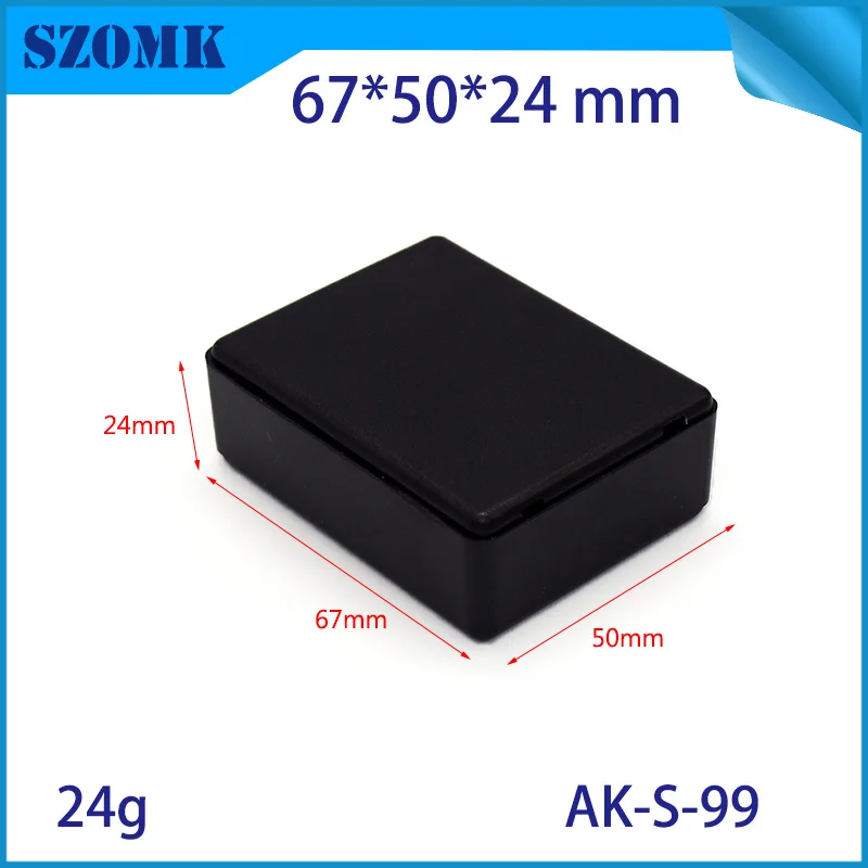 10 pcs, 67*50*24mm hot selling abs plastic equipment device enclosure electrical plastic project box instrument housing case