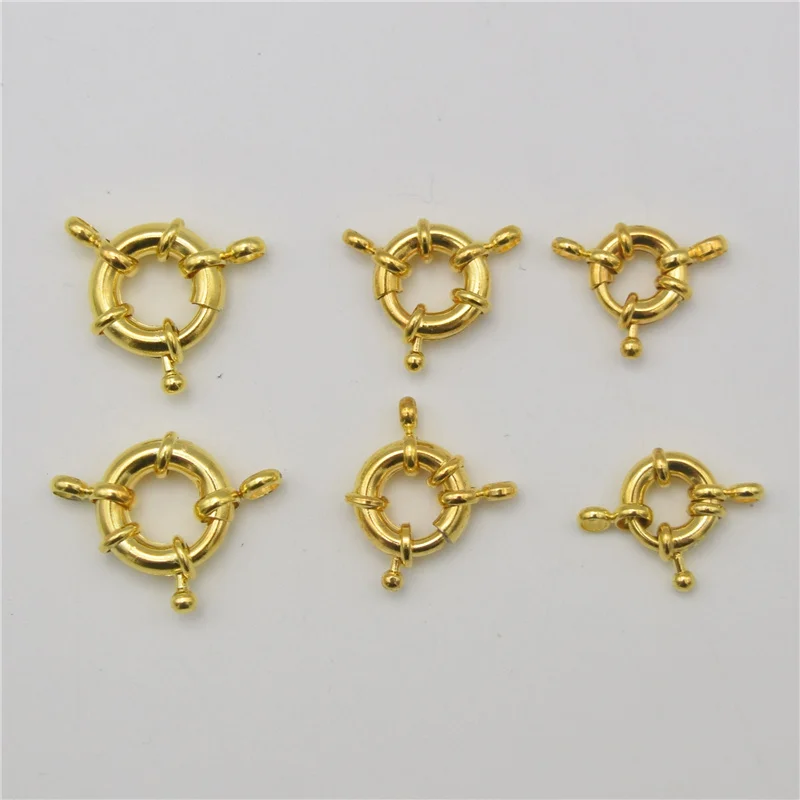 50pcs Clasp Sailor Copper Spring Ring Clasp Round Clasp Jewelry Buckle DIY Jewelry Accessories