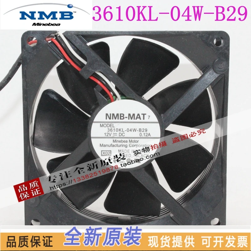 

NEW NMB-MAT NMB 3610KL-04W-B29 9025 DC12V 9CM ball bearing silence cooling fan