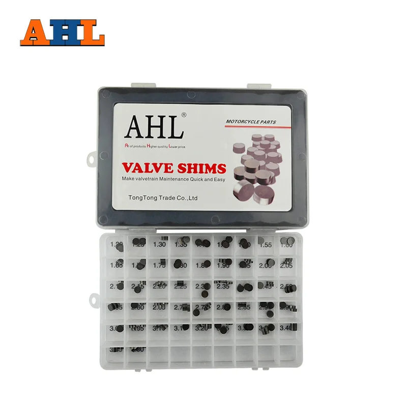 AHL 141pcs Motorcycle Engine Parts Adjustable Valve Shim 7.48mm Complete Refill Kit For Honda for Suzuki for Yamaha for Kawasaki