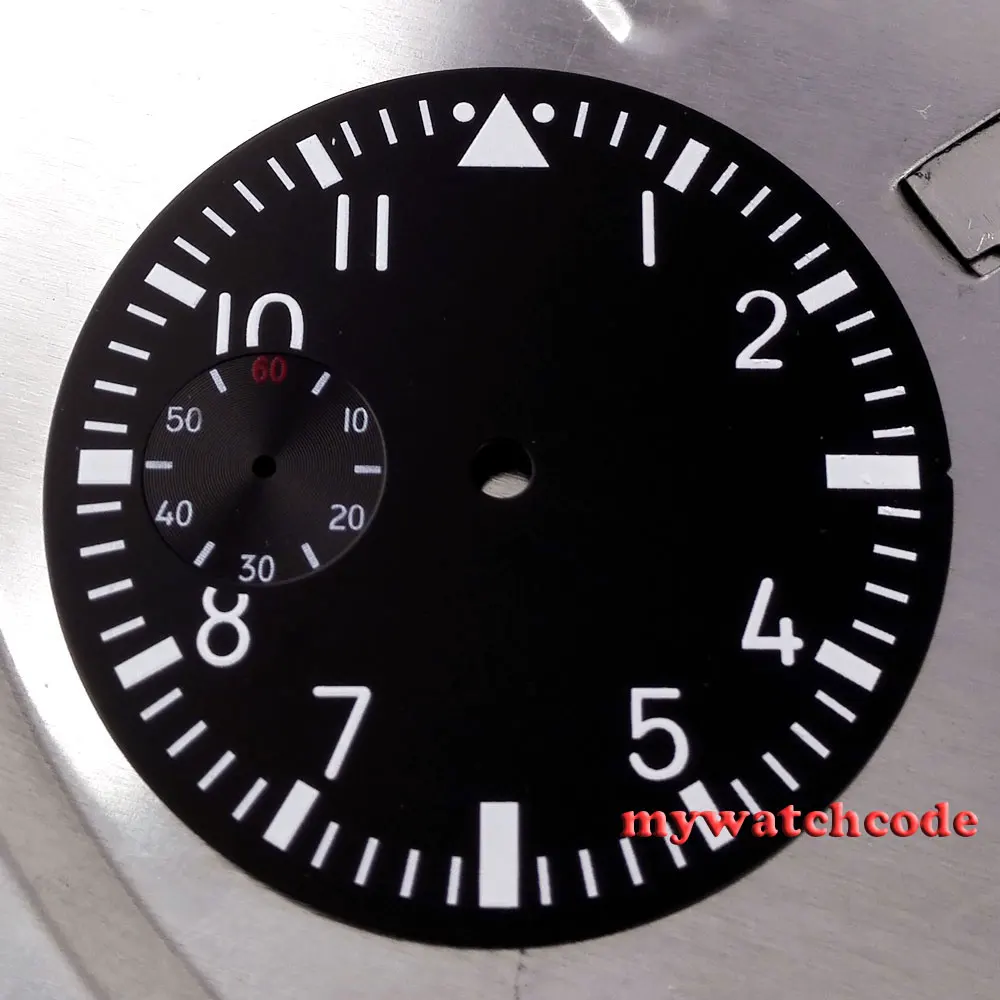 Esfera de 38,9mm para reloj, compatible con Unitas ETA 6497 ST, movimiento, carcasa luminosa D01