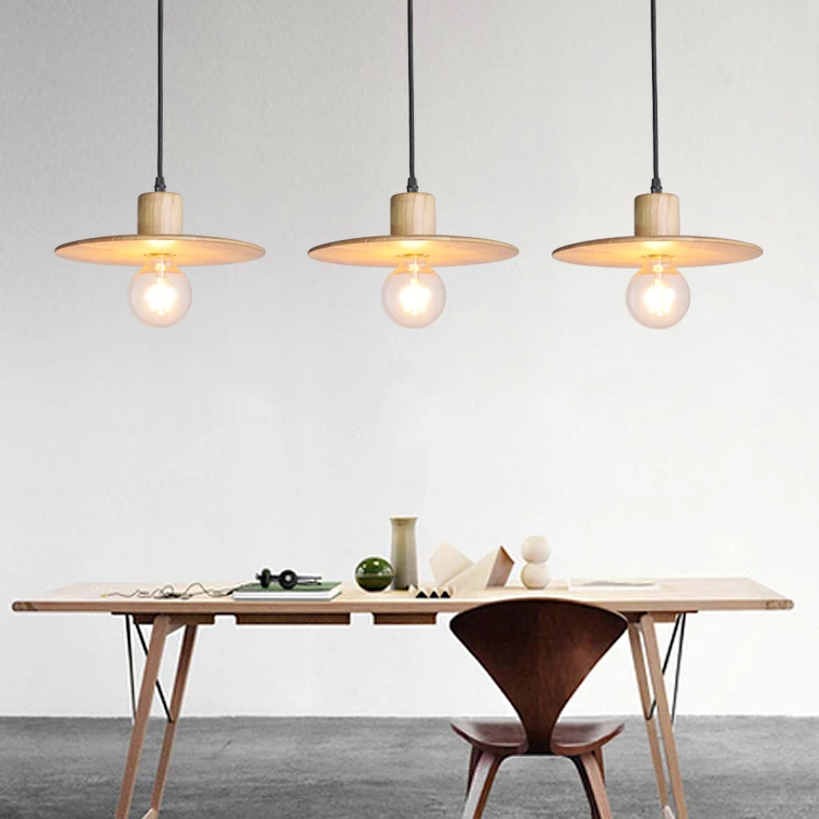 Wood Nordic Light Fixtures Pendant Lights Lamparas De Colgante Moderna Bedroom LED Hanging Lamp Loft Home Lighting Luminaire