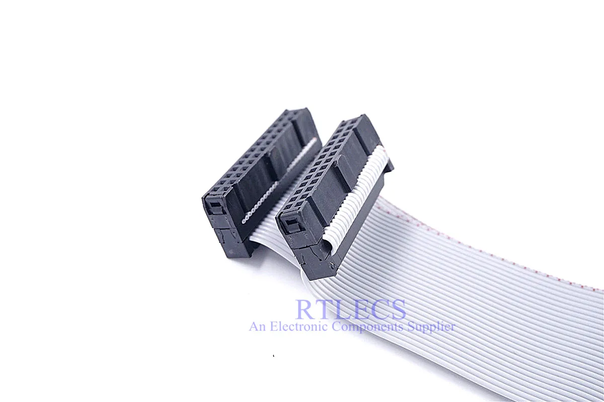 Imagem -03 - Fêmea para Fêmea Idc Cabo de Fita Plana de Montagem 2.54 Milímetros 10 14 16 20 26 34 40 50 60 64 Pin 50cm Idc Soquete da Extensão 100 Pcs