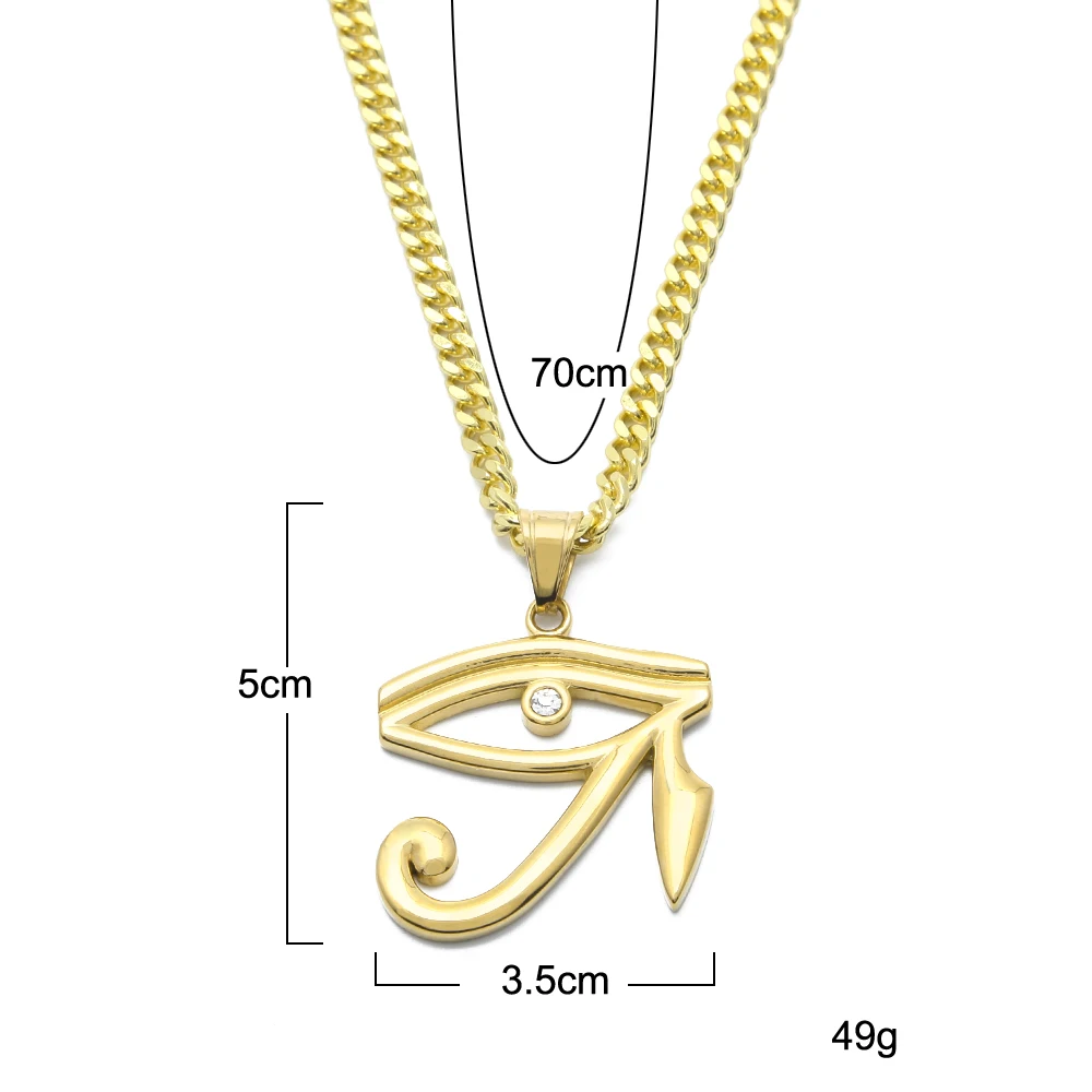 Male The New Style Stainless steel Pharaoh Of Egypt The Patron Saint Of The Eye Of Horus Amulet God Eye Pendant