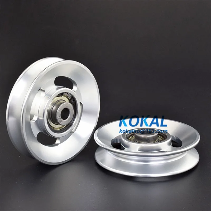 [Al] 1PCS Hoge Kwaliteit Universele Slijtvast Lager Aluminium Materiaal Katrol Wiel Kabel Gym Sport Apparatuur Deel 73/88/95mm