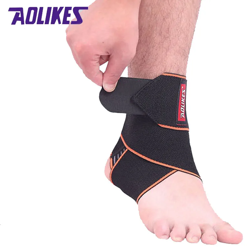 AOLIKES 2Pcs /Lot Sport Pressurized Ankle Wraps Protector Bandages Elastic Thin Adjustable Ankle Strain Sprain Assisted Recovery