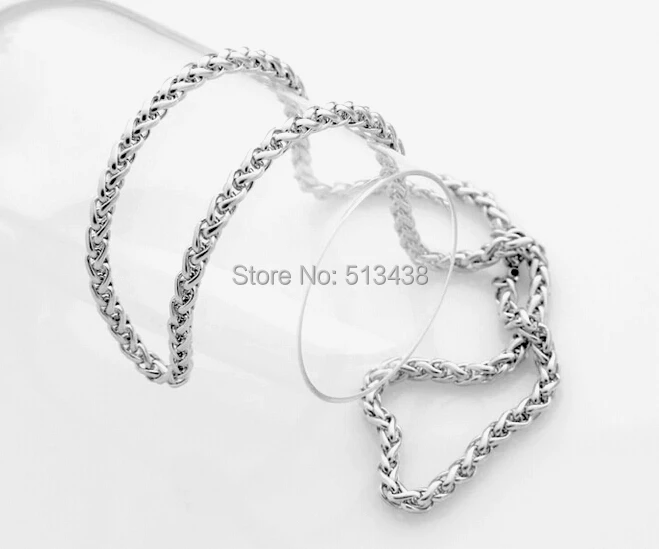 20meter Lot 6mm Stainless Steel Wheat braid Chain Link jewelry finding / Marking Chain DIY