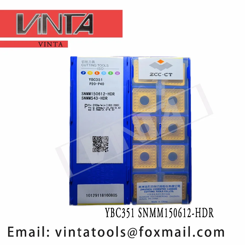 high quality 10pcs/lots YBC351 SNMM150612-HDR cnc carbide turning inserts