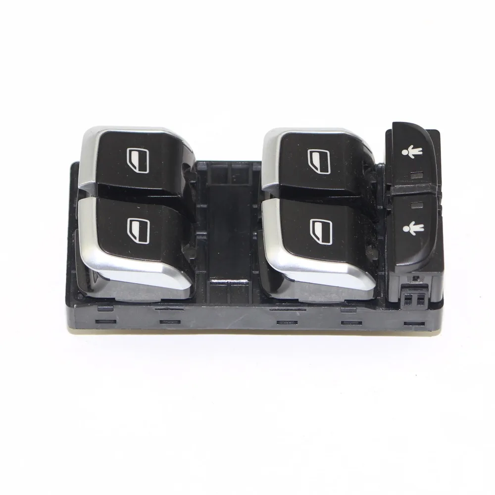 4PCS OEM Chrome Drivers Window Master Switches Glass Lifts Control Switch Button For A6 S6 C7 A7 Q3 RS6 RS7 4GD 959 851 B