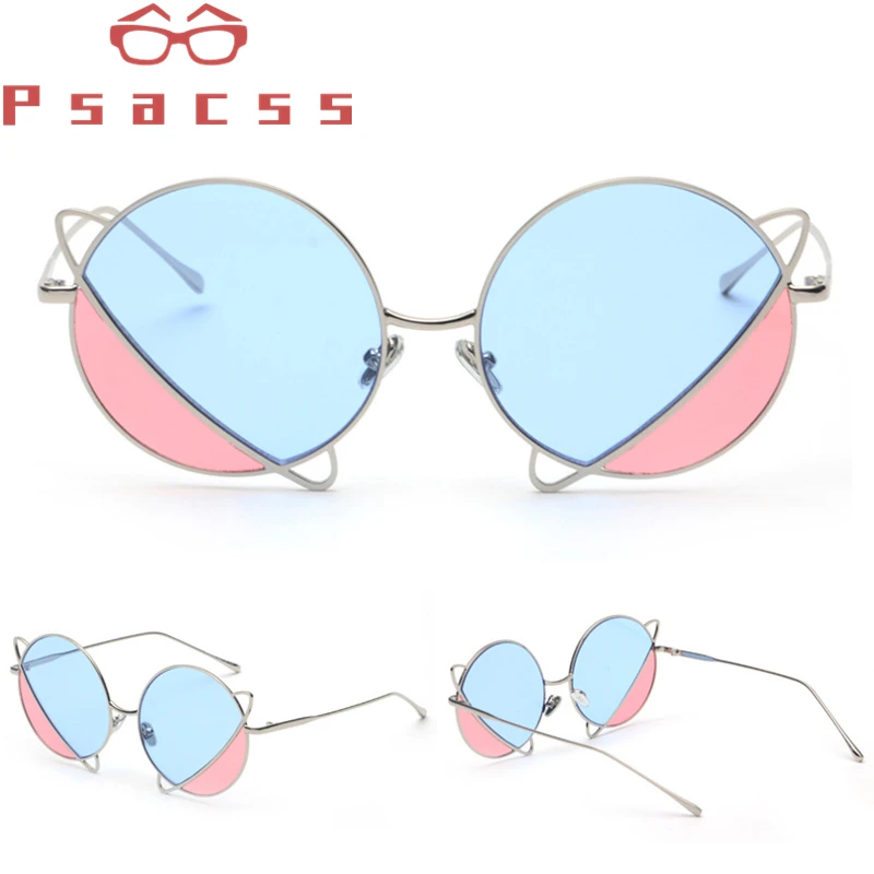 

Psacss Round Fashion Sunglasses Women Men High Quality Metal Frame Brand Designer Sun Glasses For Driving Fishing Shades UV400