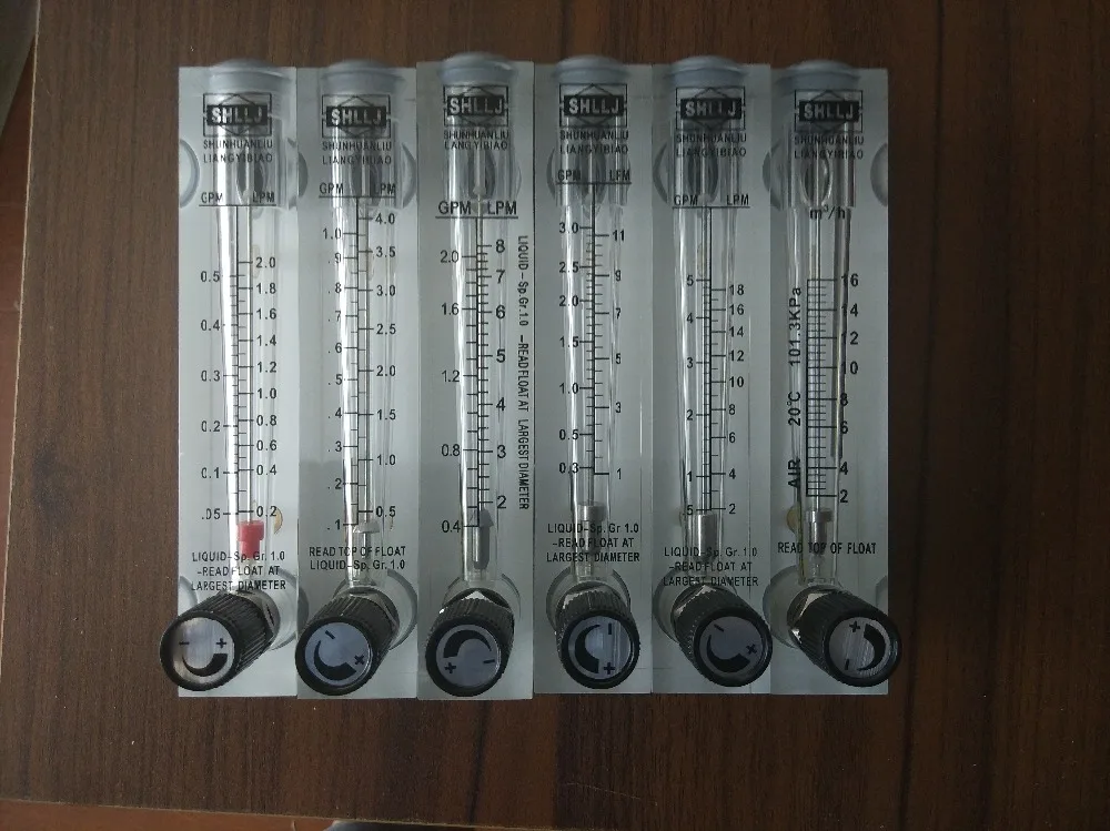 LZM-15 panel type flowmeter(flow meter) for water/liquid/H2O with control valve  1/2BSPT or NPT Screw thread