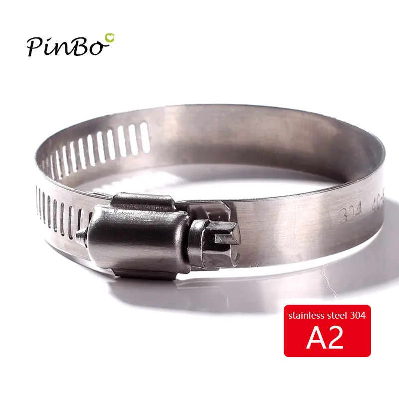 Free shipping 2-20pcs/set all size  Stainless Steel 304 Worm Drive high qulity Hose Clamp - Fuel Pipe Tube Clips water