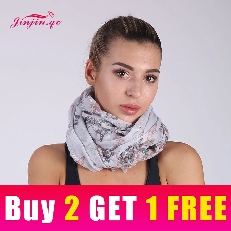 Jinjin.QC Women Butterfly Pattern Sequins Cotton Fringe Scarf girl Shawls and Wraps echarpe foulard femme lady viscose Hijabs