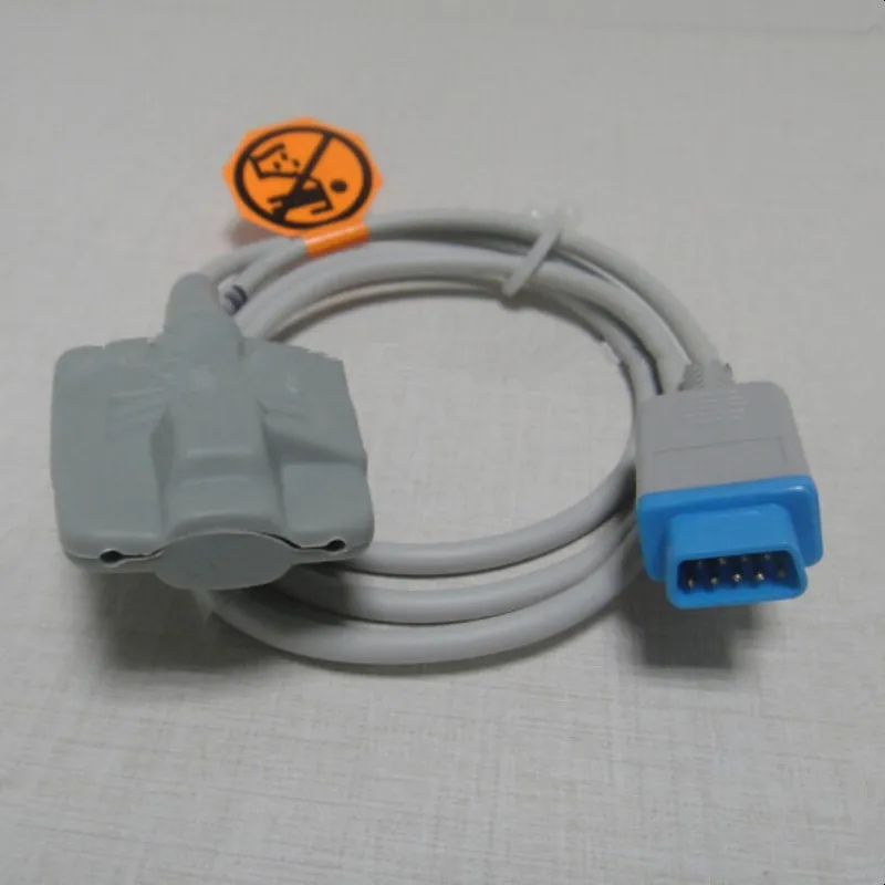 Compatible for GE TRUSIGNAL/DATEX, OHMEDA Spo2 Sensor for Adult Soft finger use Spo2 Probe,Oximeter Probe TPU 1M/3ft