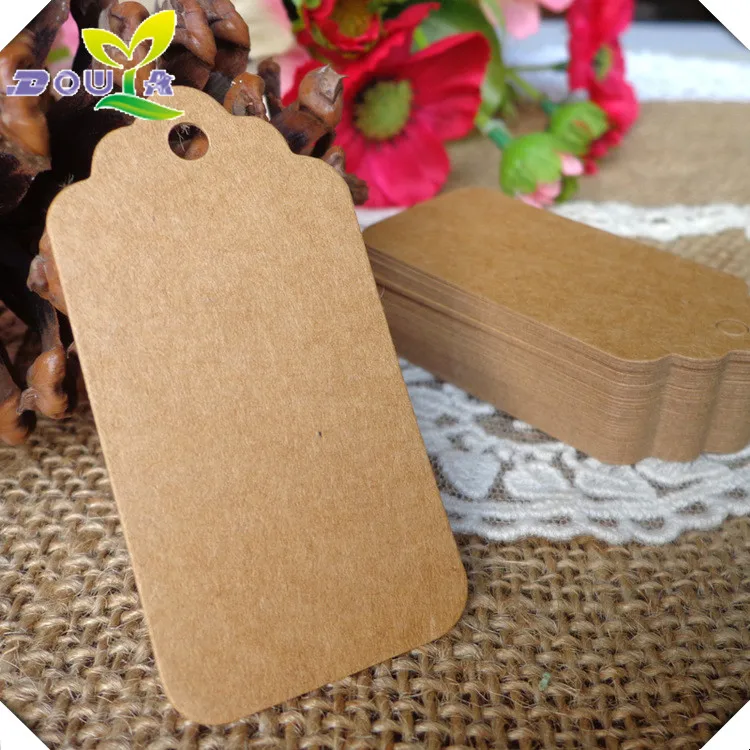 6X3Cm Flower Blank Tag Diy Baking Kraft Paper Listing Blank Label Label Card Mark