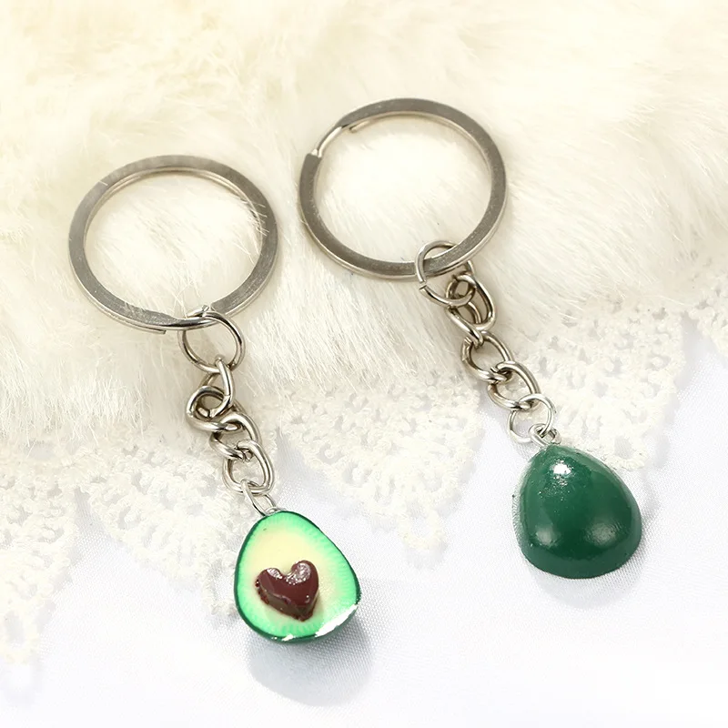 Heart Avocado Keychain Women Girls Drop Avocado Couple On Bag Pants Trinket Jewelry Party Gifts