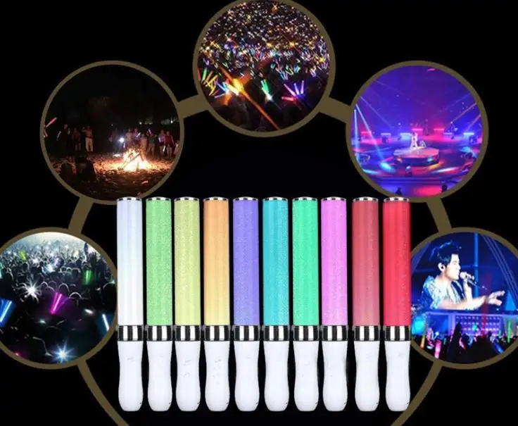 Newest Flashing LED Glow Stick 15color variable Shining Led light stick Shining infinity color for japan quality by dhl shipping