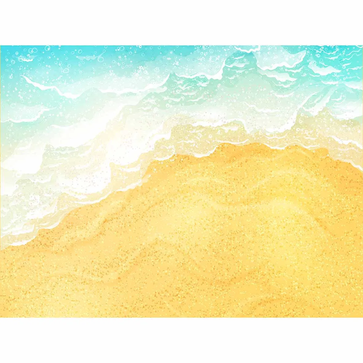 Fundo de fotografia funnytree, cenários azuis com ondas douradas para praia e verão, paisagem e fotochamada para o verão