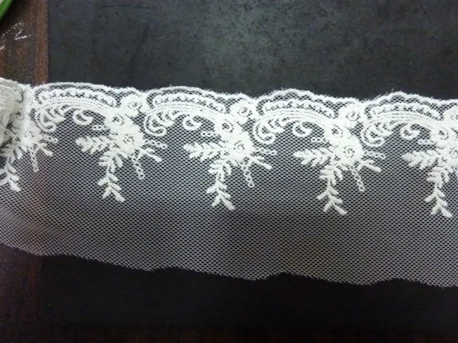 Free shipping Flower white cotton embroidered lace,3-15cm width,XERYmx013