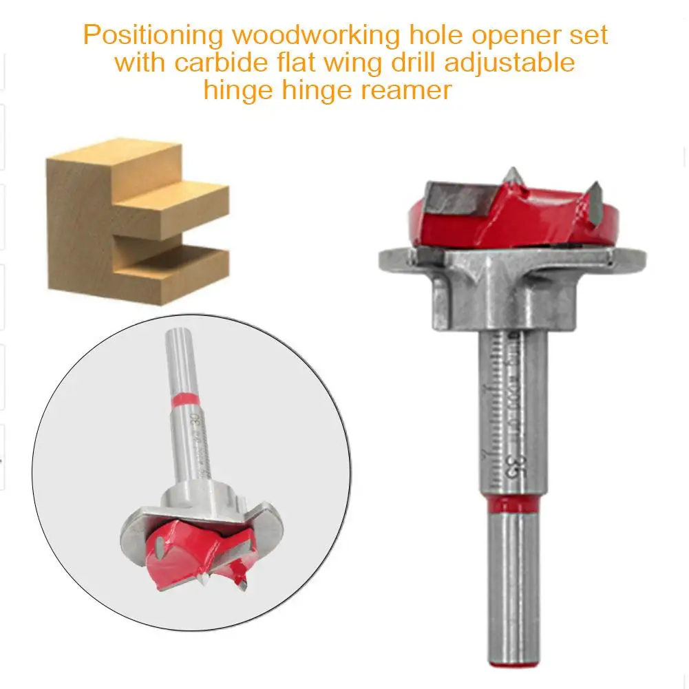 5pcs Forstner Wood Drill Bit Self Centering Hole Saw Cutter Woodworking Tools Set 15MM 20MM 25MM 30MM 35MM With Precision Scale