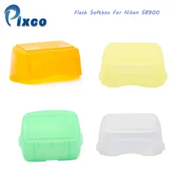 Bounce Flash Diffuser Softbox For Nikon SB900 Speedlite Light Box  White Green Orange Yellow