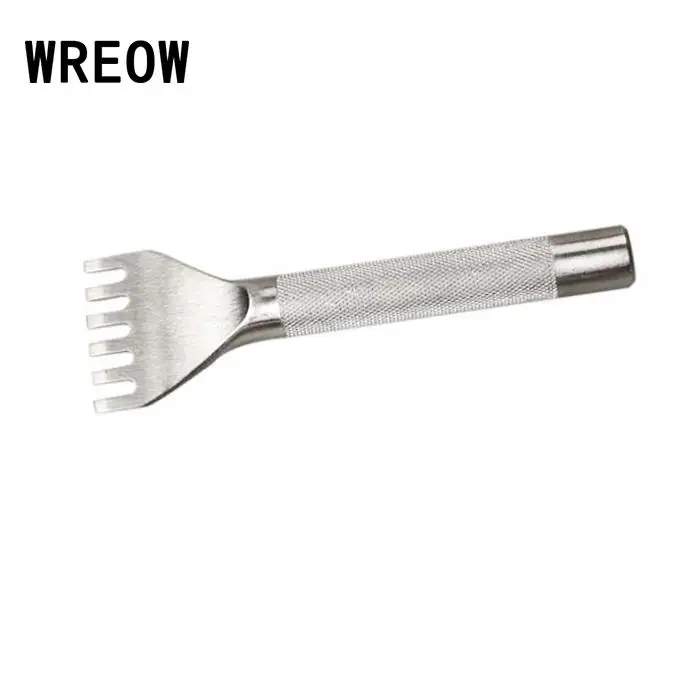 1/2/4/6Prong/ทั้งชุด5ประเภทหัตถกรรมเครื่องหนังเข็มปากกาเย็บผ้าชุดกล่องเครื่องมือ DIY เพชร Lacing Stitching Chisel ชุด Strong Texture