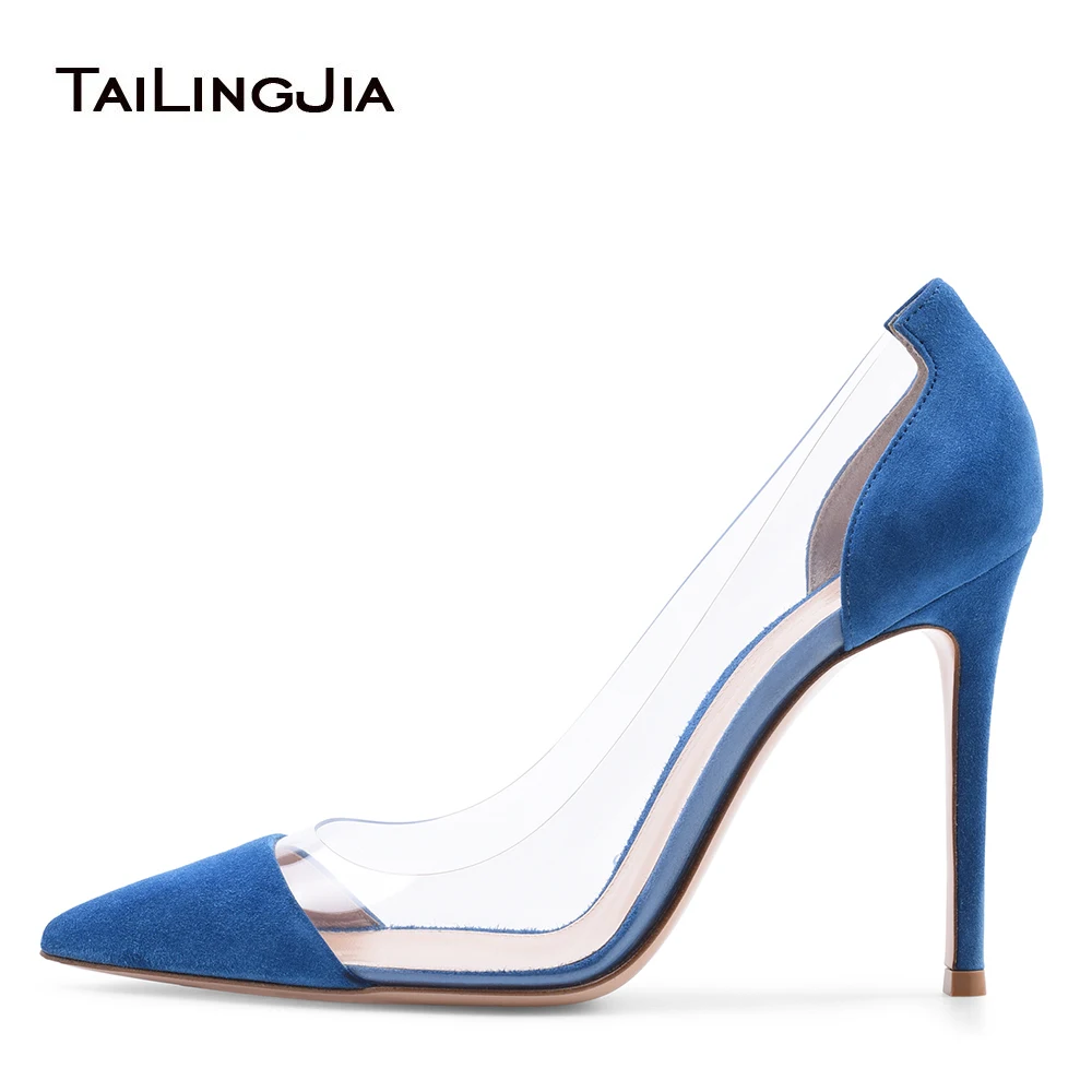 Plexi High Heel Pumps for Women Pointed Toe PVC Court Shoes Transparent Stiletto Heels Spring Summer Ladies Dress Shoes 2019