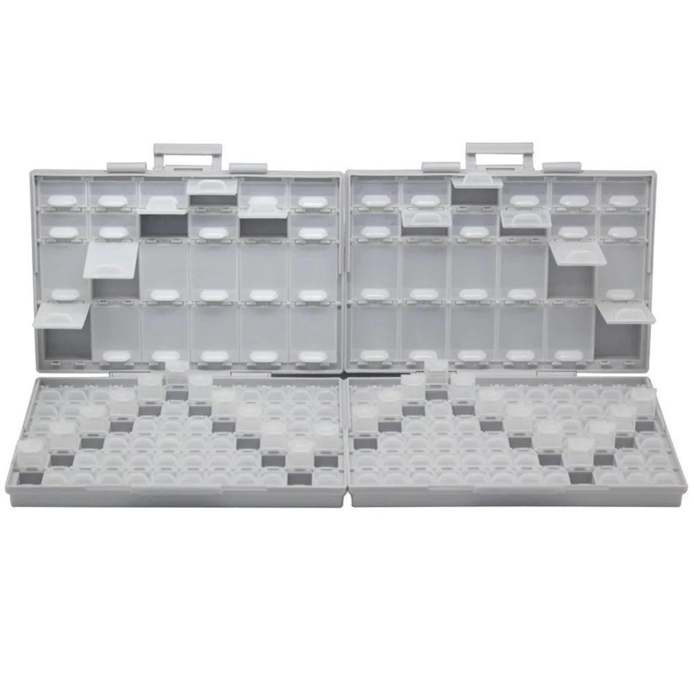AideTek 2 unit BOX-ALL-96 Compartments plastic storage box organizer enclosure SMD SMT parts organizer surface mount box