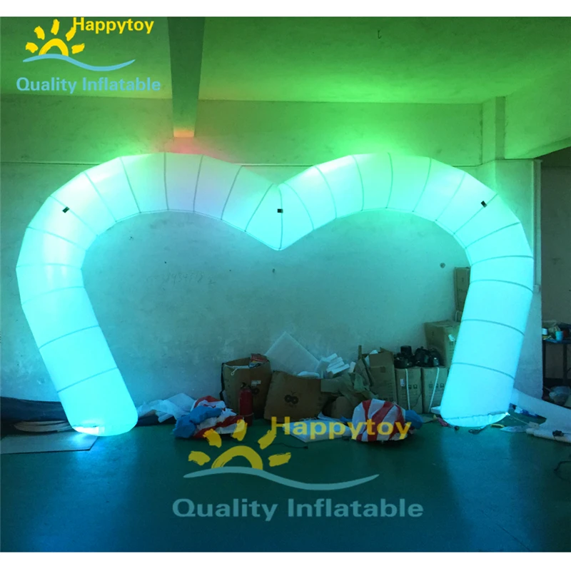 

Decorative Party Inflatable Arch Heart Shape Promotional Lighted Inflatable Arch Led Inflatable Arch For Sale