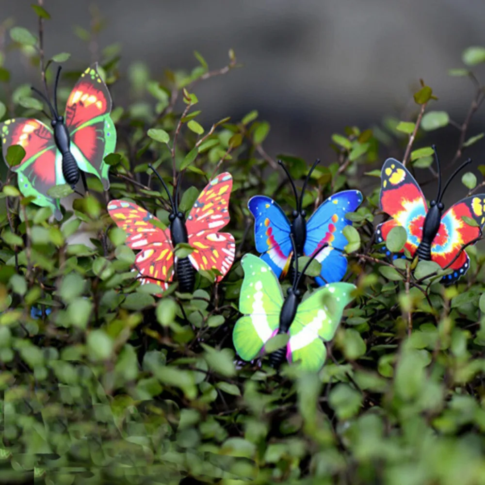 4 Pcs/set Cute Butterfly Fairy Garden Mini Gnomes Moss Terrariums Figurines For Garden Decoration Miniatures Crafts 4x4cm