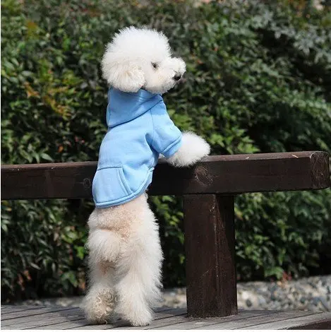 Plain Colors Dog Hoodies Pets Sports Tracksuit Puppy Cat Sweatshirt 7 Colours