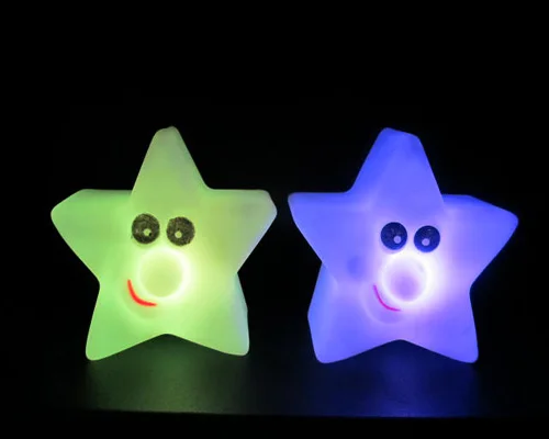 Pentagram Discus Light Little Stars elektroniczne małe światła Led ślubne kolorowe Unisex film i Tv zabawki plastikowe migające 2021